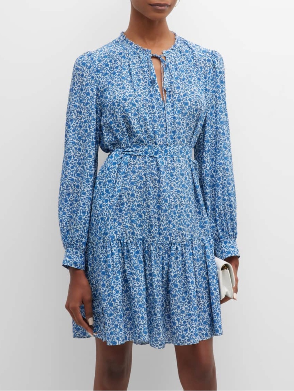 Rebecca Taylor Delft Fleur Floral Belted Dress